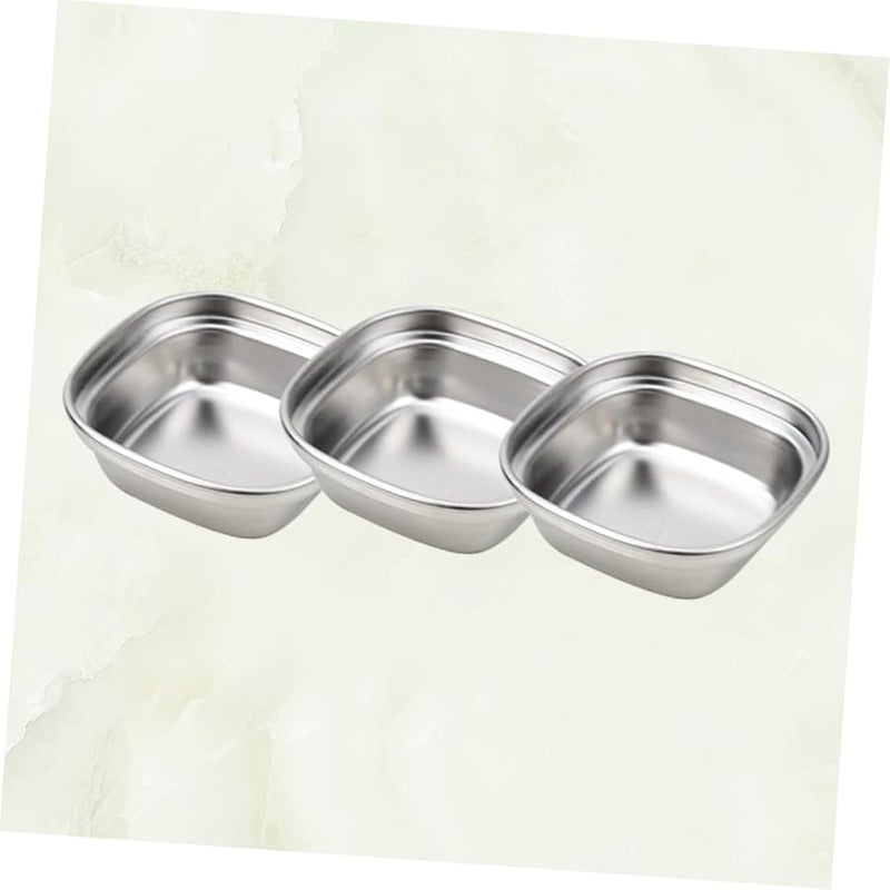 Stainless Steel Seasoning Bowls 3pcs Set 8 3x8 3x2 5cm For Home And Restaurant Use - Image 5
